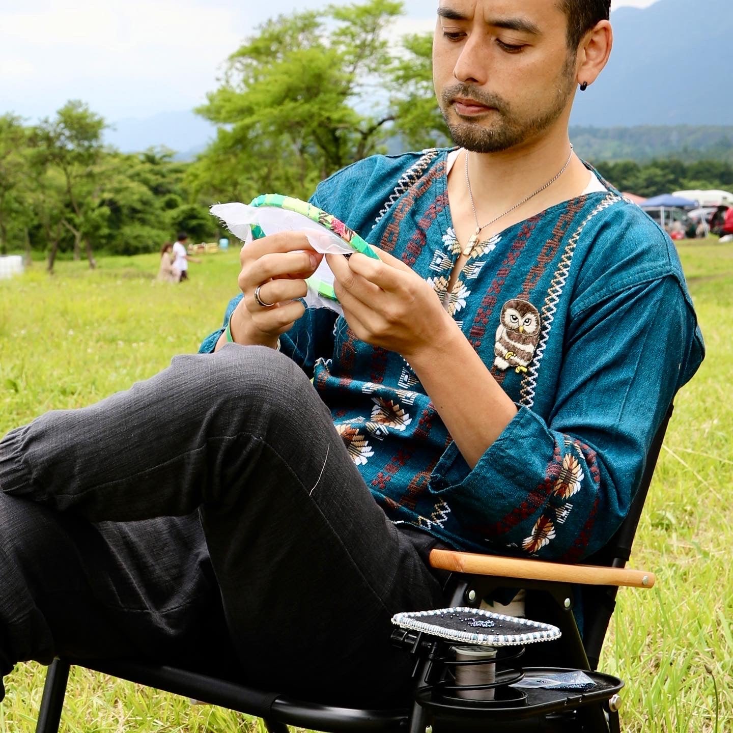 フクロウブローチ